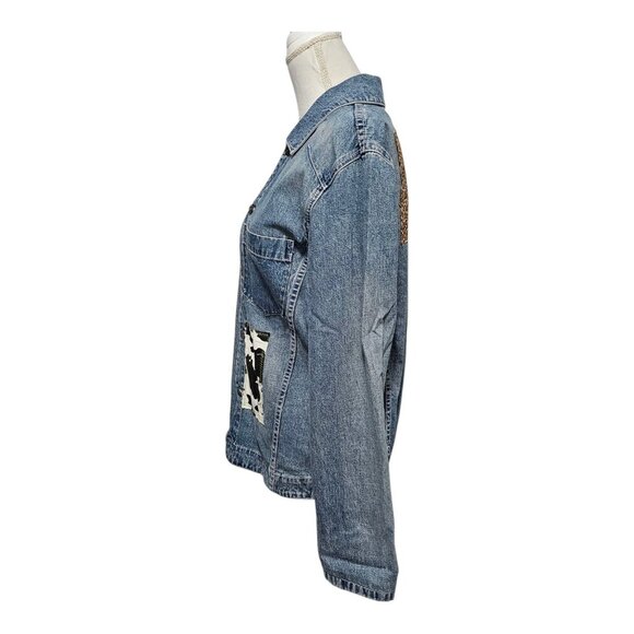 Upcycled Oversized Jean Jacket Medium - Picture 5 of 8